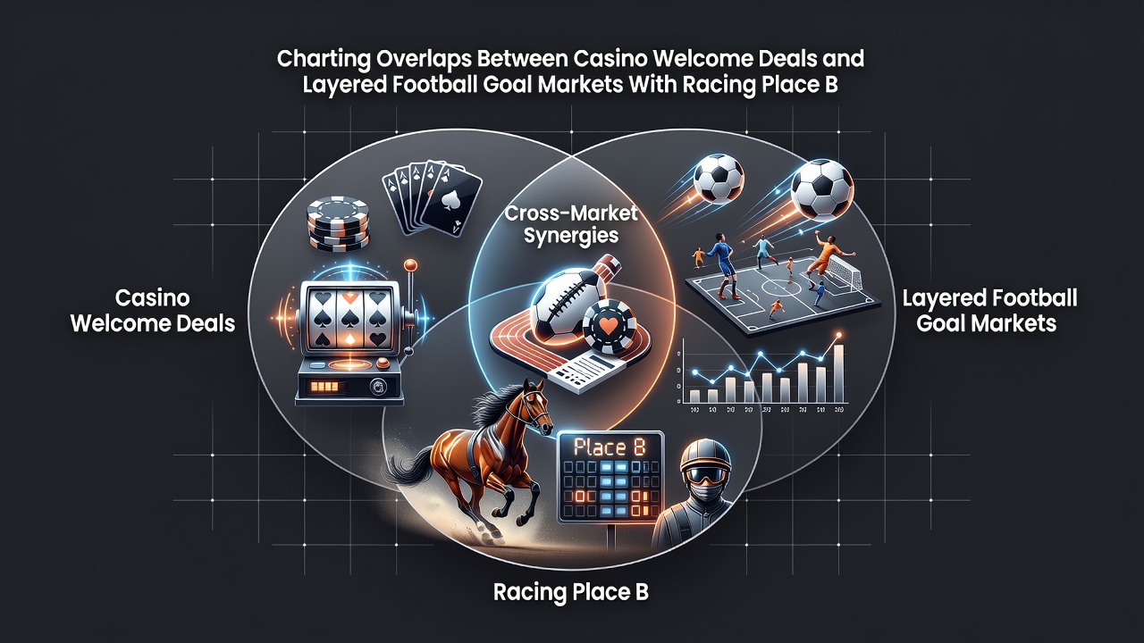 Close-up of portable device displaying layered goal markets next to racing place bet options