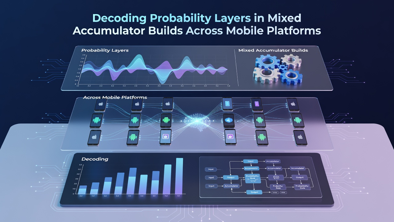 Detailed view of probability layer breakdown in a mobile accumulator builder showing base rates, correlation adjustments, and final combined odds