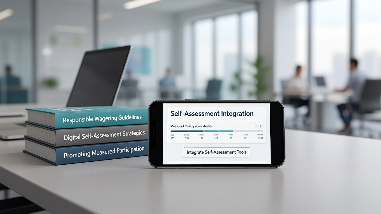 Dashboard view inside a wagering application highlighting self-assessment results, trend graphs, and suggested limit adjustments for measured participation